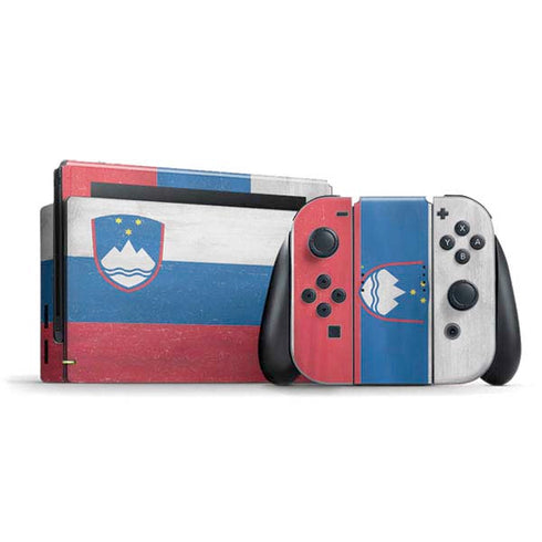 Slovenia Flag Distressed Nintendo Skins